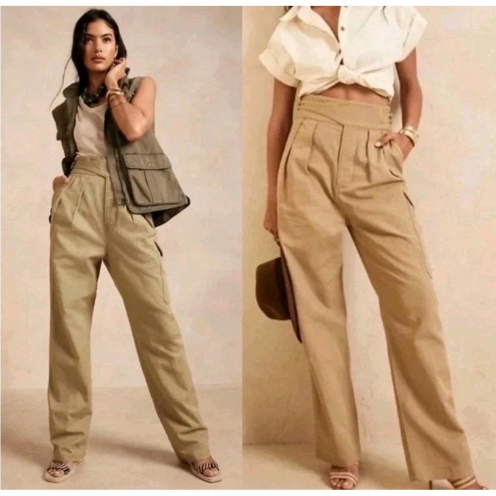 Banana Republic Tan heritage Cargo Pants Relaxed Fit 8L NWT
